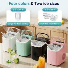 Portable Ice Maker with Scoop & Basket