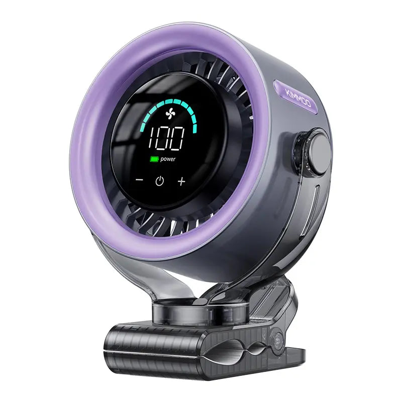 4000mAh Rechargeable Clip-On Fan – 100 Speeds, 360° Rotation & LED Display