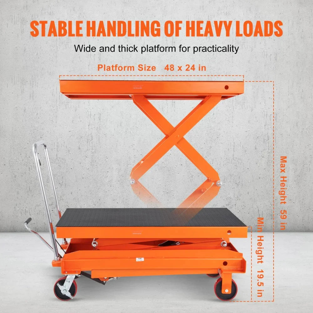 🔧 Portable Hydraulic Lift Table Cart