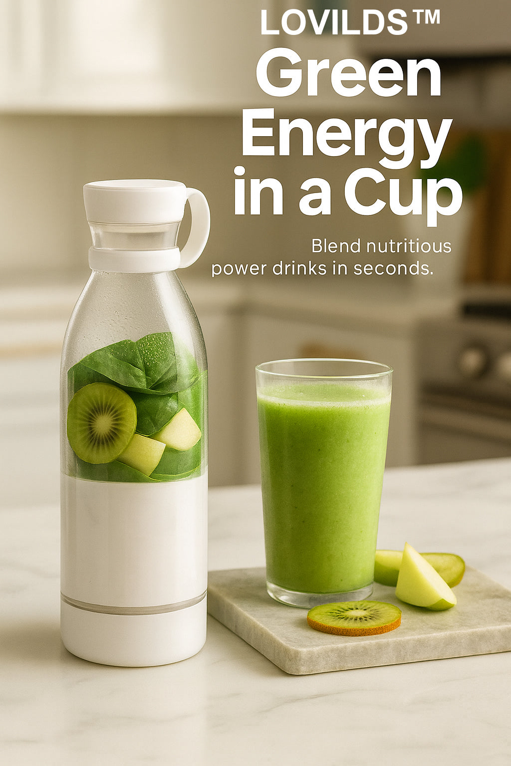 LOVILDS™ Fresh Blend Bottle – USB Rechargeable Juicer