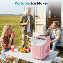 Portable Ice Maker with Scoop & Basket