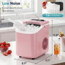 Portable Ice Maker with Scoop & Basket