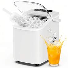 Portable Ice Maker with Scoop & Basket